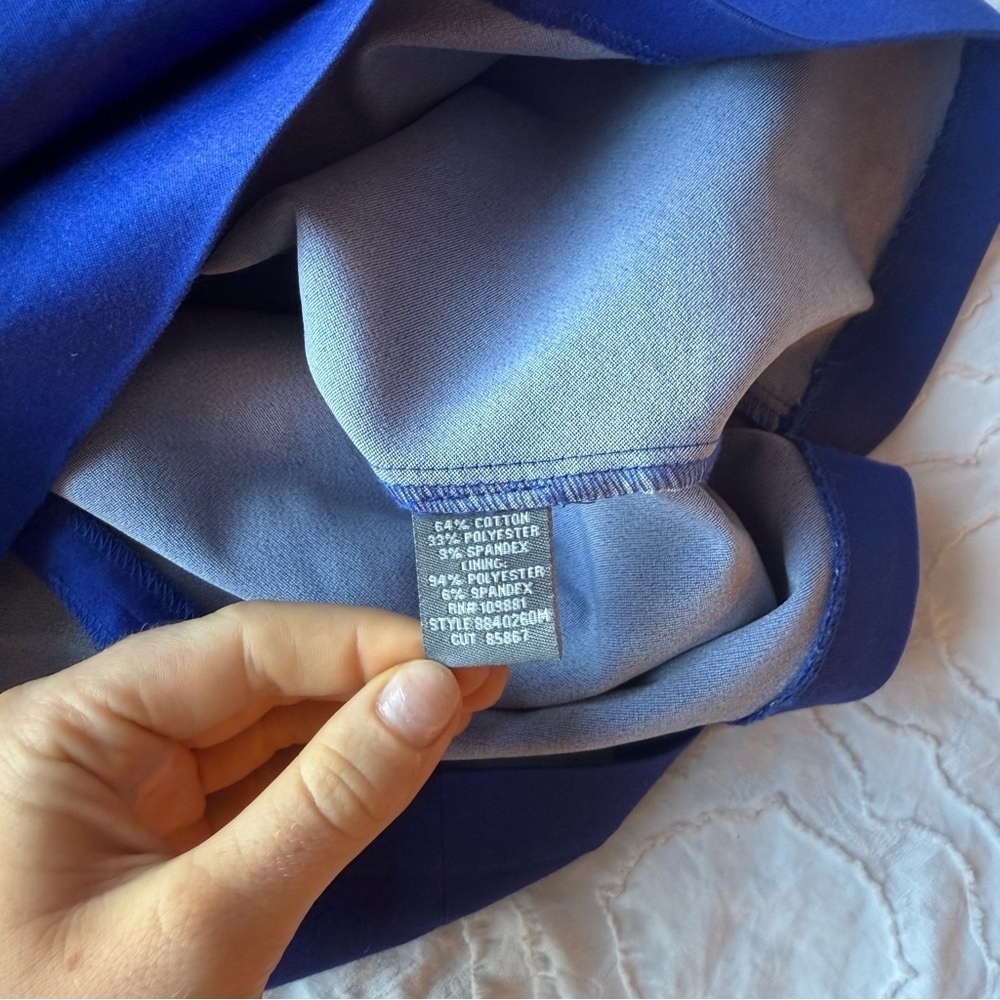 Donna Ricco Royal Blue Midi Dress Formal Wedding Guest Dress - Picture 8 of 9